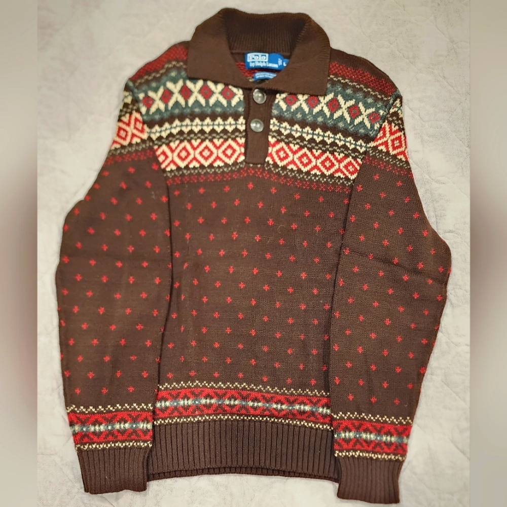 Polo Ralph Lauren Nordic Fair Isle Sweater sz L